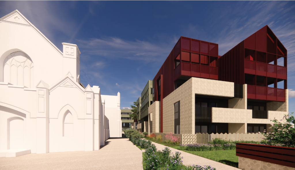 Website image gallery-Artists impression church forecourt